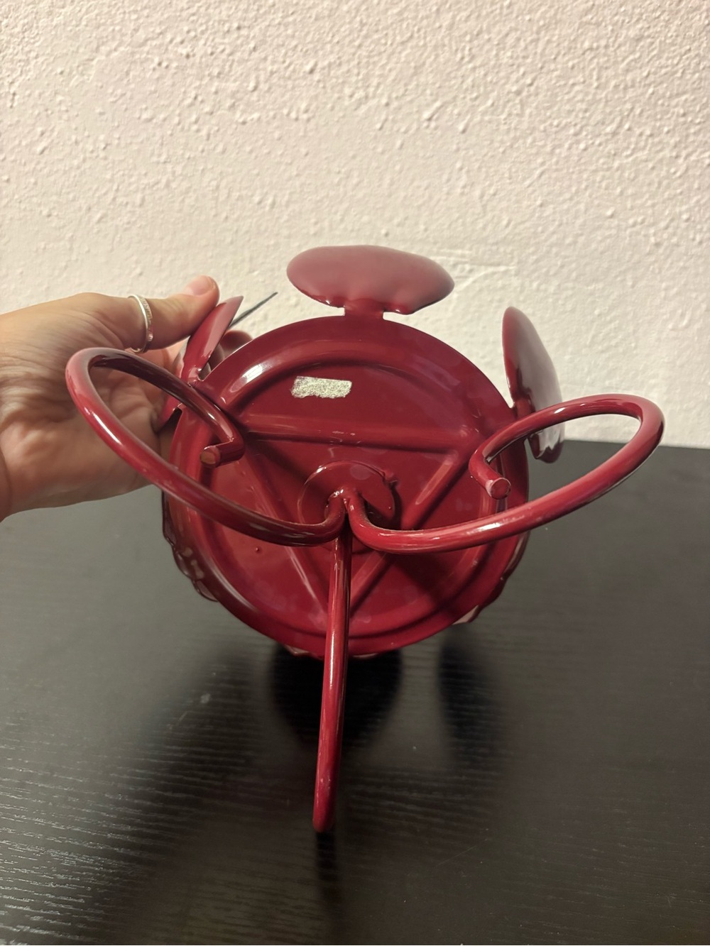 Red Apple Metal Candle Holder Fruit Kitchen Farmhouse Decor - Picture 5 of 8